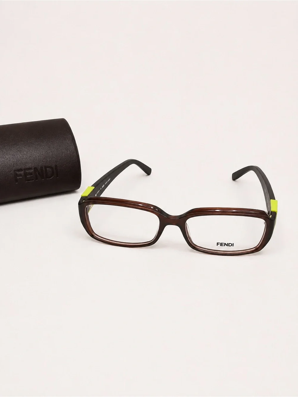 Fendi Italy F880 207 54-15-135 Brown Plastic Full Rim Eyeglasses Frame